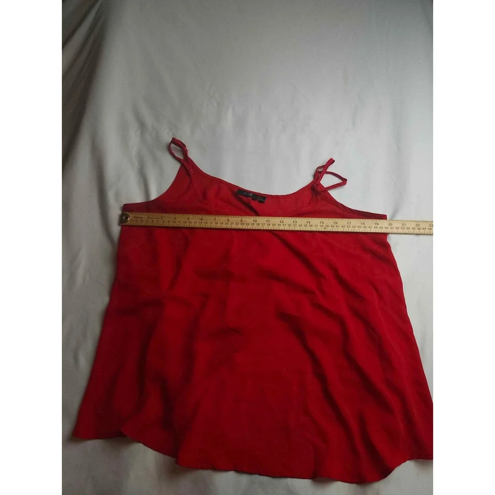 Apt. 9 Essentials Womens Red Adjustable Strap Camisole Tank Top Large